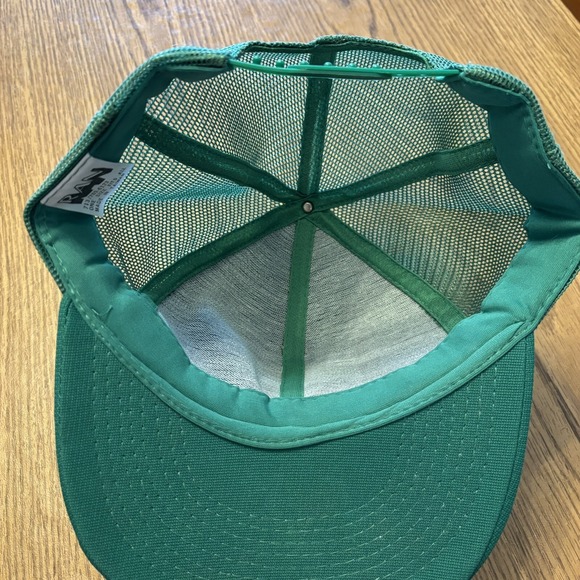 Green‎ Trucker Hat Adult Mesh Back Foam Front Flat Brim RAN Brand. Plain Green - Picture 6 of 6